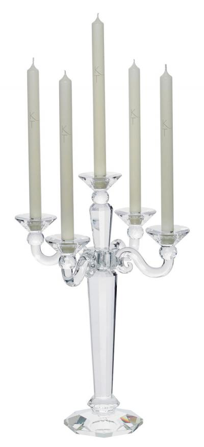 Kenneth Turner 5 Piece Crystal Candelabra