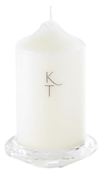 Kenneth Turner Crystal Pillar Candle Holder