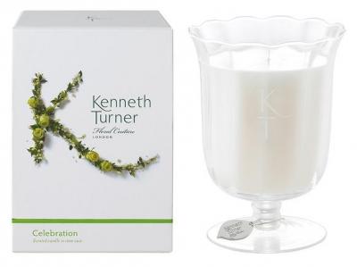 Kenneth Turner Candle in Stem Vase - Celebration