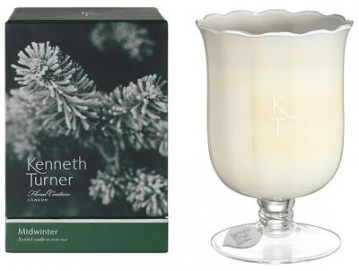 Kenneth Turner Candle in Stem Vase - Midwinter