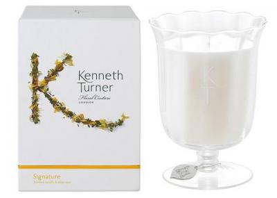 Kenneth Turner Candle in Stem Vase - Signature