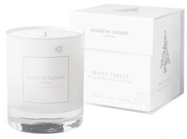 Kenneth Turner White Forest Candle in Glass